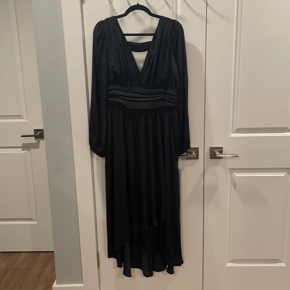 NWT Anthropologie Black Midi Dress